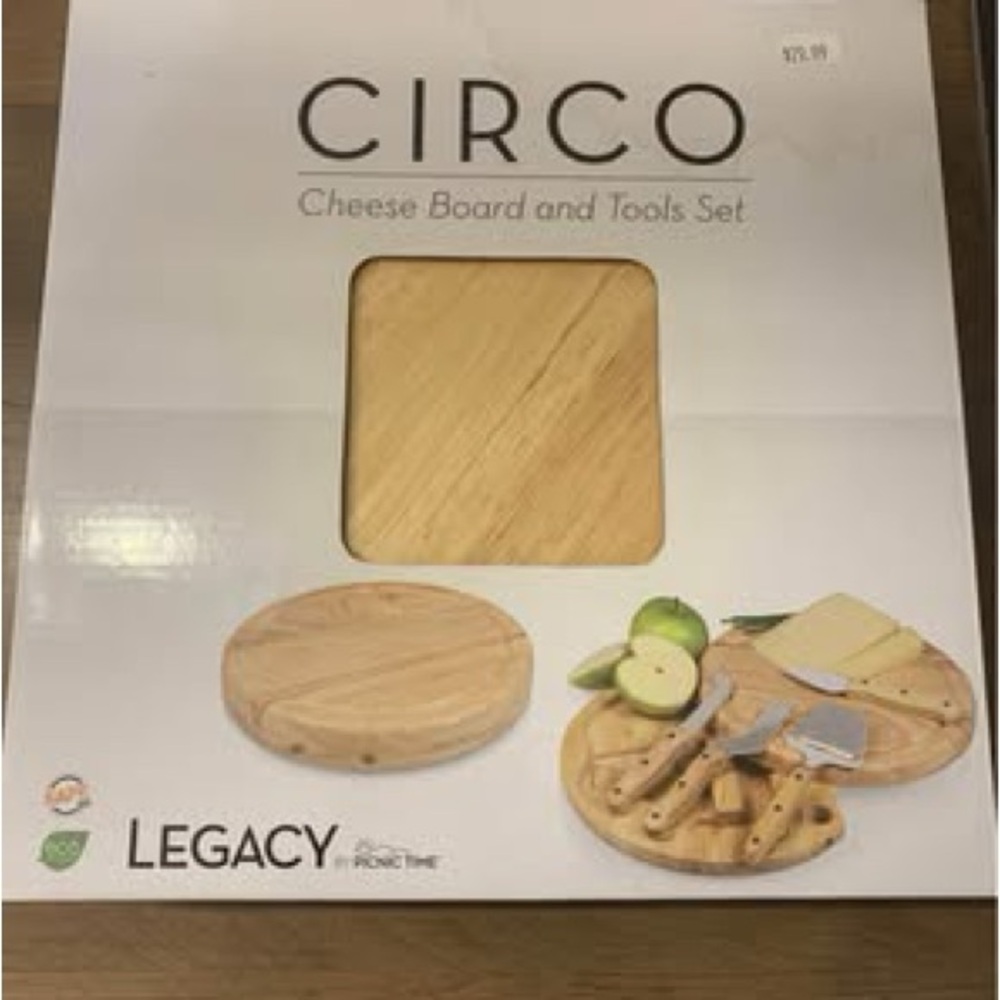 Legacy Cheese Board and Tools Set - Natural Wood